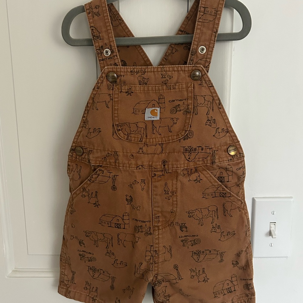 Carhartt Kids farm Overall shorts 4t
